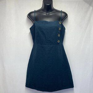 The cotton blue halter dress designed by the urban style clothing brand "Lacey"